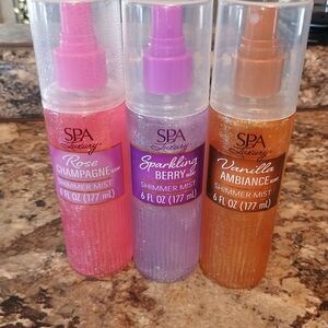 Spa luxury shimmer mist brand new vanilla ambience 6 fluid oz brand new set